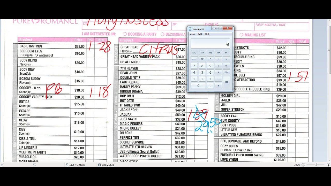 how to fill in your hostesses order form youtube pure romance order form