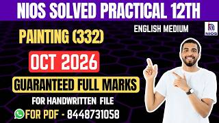 NIOS painting (332) | Solved Practical File| Oct 2026 |hindi Medium 12th|