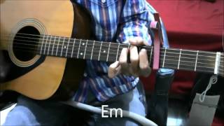 Video thumbnail of "WoH Lamhe - Atif Aslam - SIMPLEST GUITAR LESSON OPEN CHORDS"