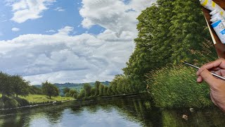 Painting Realistic Lake and Trees in Oils Simple and Easy | Realism Landscape Reflection