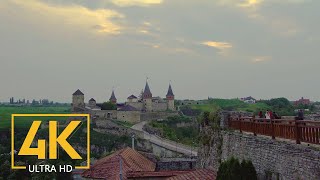 Kamianets Podilskyi Castle, Ukraine in 4K - Urban Life Video - Ukrainian Sightseeing