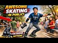 Shocking Reaction from public😱|| Don’t miss the end🔥 #ritikskatervlogs #skating #skater