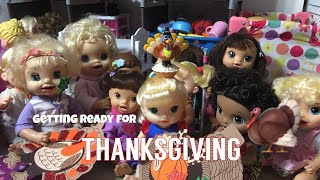 BABY ALIVE: The babies decorate for Thanksgiving!