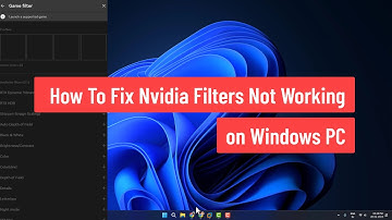 How To Fix Nvidia Filters Not Working (2025)