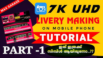 🔴7K UHD LIVERY MAKING TUTORIAL ON MOBILE PHONE | PHOTOEDITOR | BUSSID