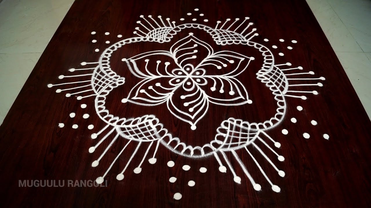 Without Colour Rangoli Designs