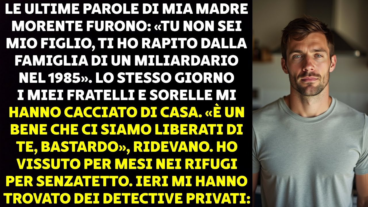 Mia madre mi strinse il polso sul letto di morte e sussurrò: "Non sei mio figlio. Ti ho rubato a una famiglia di miliardari nel 1985." Poi chiuse gli occhi per sempre. Mio fratello e mia sorella...
