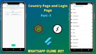 Flutter Chat App - Let's work on the Login page and Country Page of WhatsApp Clone (pt-1) || #27