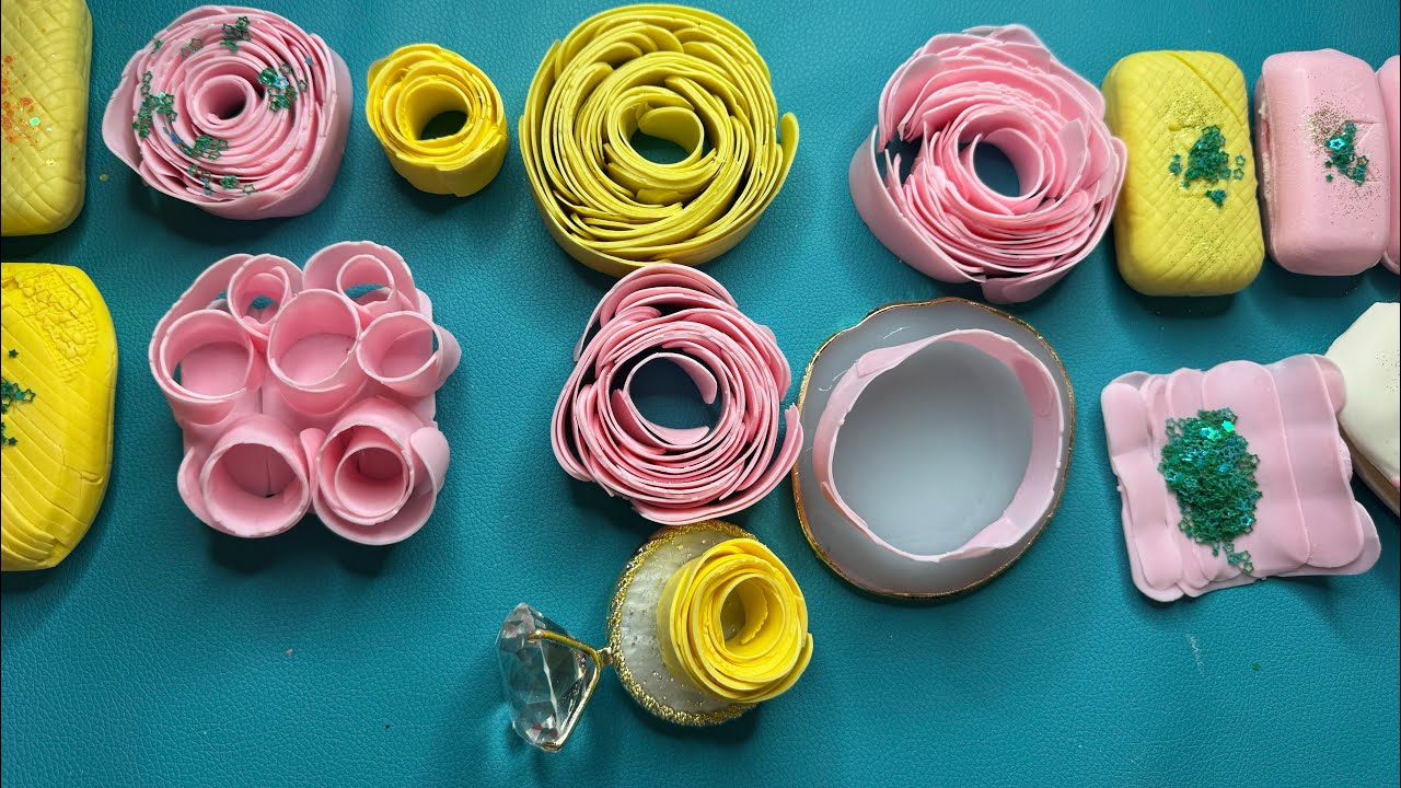 Pink and yellow soap ASMR — slow movements, relaxing sounds for deep calm #asmrvideo #asmr