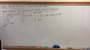 12.3 Double Integrals in Polar Coordinates Video 6 - Variable Limits of Integration