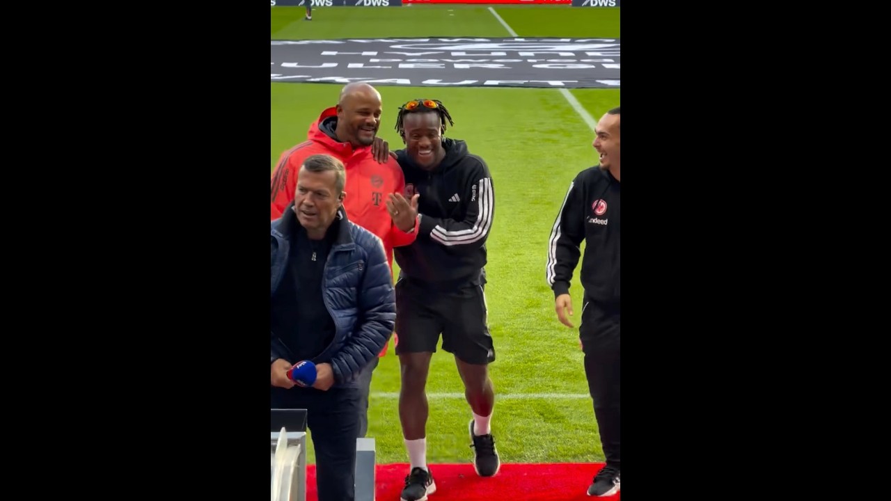 Vincent Kompany meeting belgian mates Michy Batshuayi & Arthur Theate | Eintracht Frankfurt - Bayern
