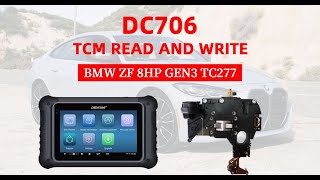 OBDSTAR DC706 TCM Read and Write: BMW ZF 8HP GEN3 TC277