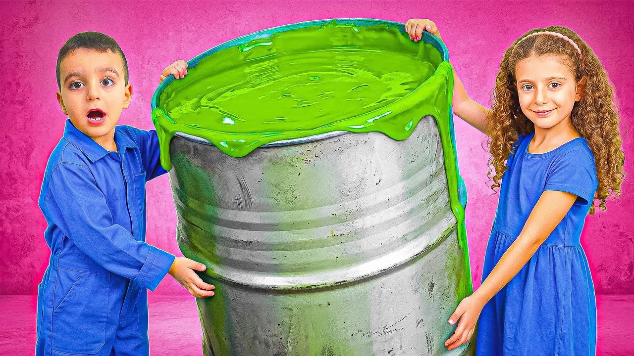 POYRAZ ELİF SLİME İLE HARİKA EĞLENCELİ ŞEKİLLER ÇIKARDI!!!