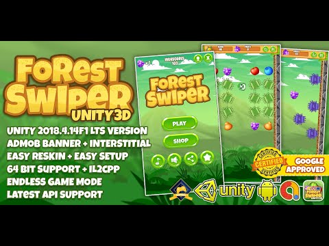 FOREST SWIPER UNITY3D SELL SOURCE CODE + ADMOB + LATEST API SUPPORT + EASY RESKIN