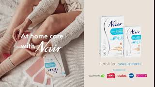 At Home Care with Nair - Nair Sensitive Wax Strips