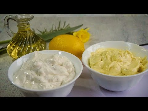 მაიონეზის 2 რეცეპტი |კვერცხით და კვერცხის გარეშე,რძეზე მომზადებული|Homemade mayonnaise 2 recipes