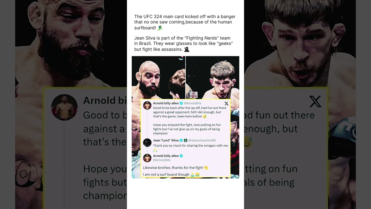 Arnold Allen vs Jean Silva UFC 324