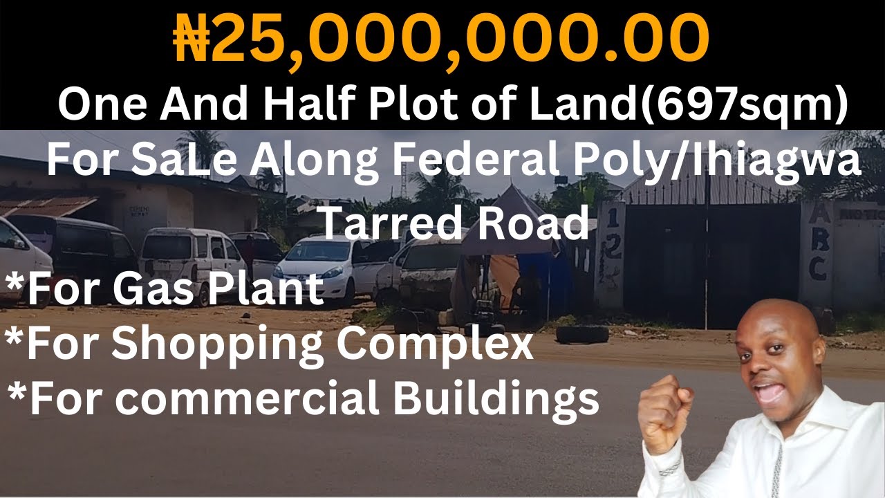 ₦25M (28,735) One & Half Plot of Land For sale Along Federal PolyFUTO