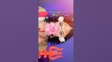 Maa Shailaputri look recreation | Nine Avatars of Maa Durga | Navratri transition #makeuptutorial