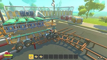 Scrap Mechanic Survival - Packing train. Bloopers Outtake Top loaded with 8 Crates.