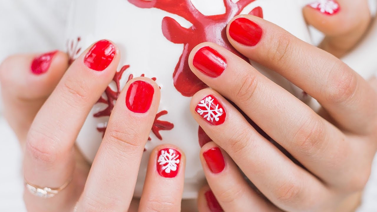 2. Easy Snowflake Nail Art Tutorial - wide 8