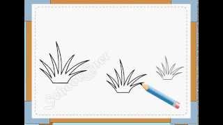 BÉ HỌA SĨ - Thực hành tập vẽ 10: Vẽ cỏ - YouTube