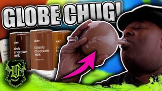 Slate Chocolate Milk Chug Out Of A Glass Globe!!