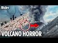 Terrifying moment hikers run for their lives as a volcano erupts under their feet