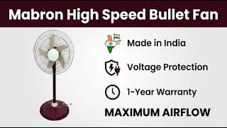 Mabron 16-Inch High Speed Pedestal Fan Full Review - Best Adjustable Floor Fan | Review in Hindi |