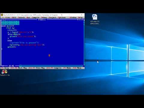File creation reading writing example on turbo c compiler
