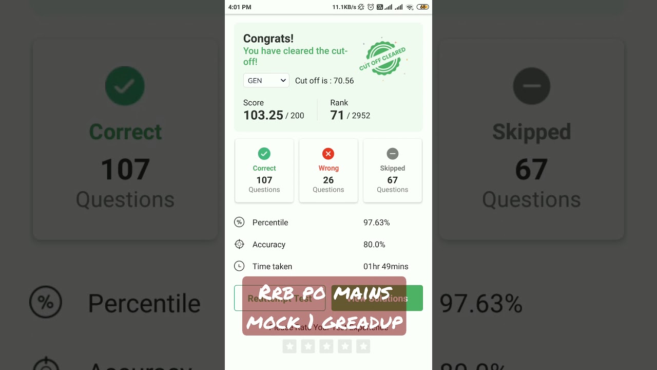 rrb po mains mock 1 greadup 🎉