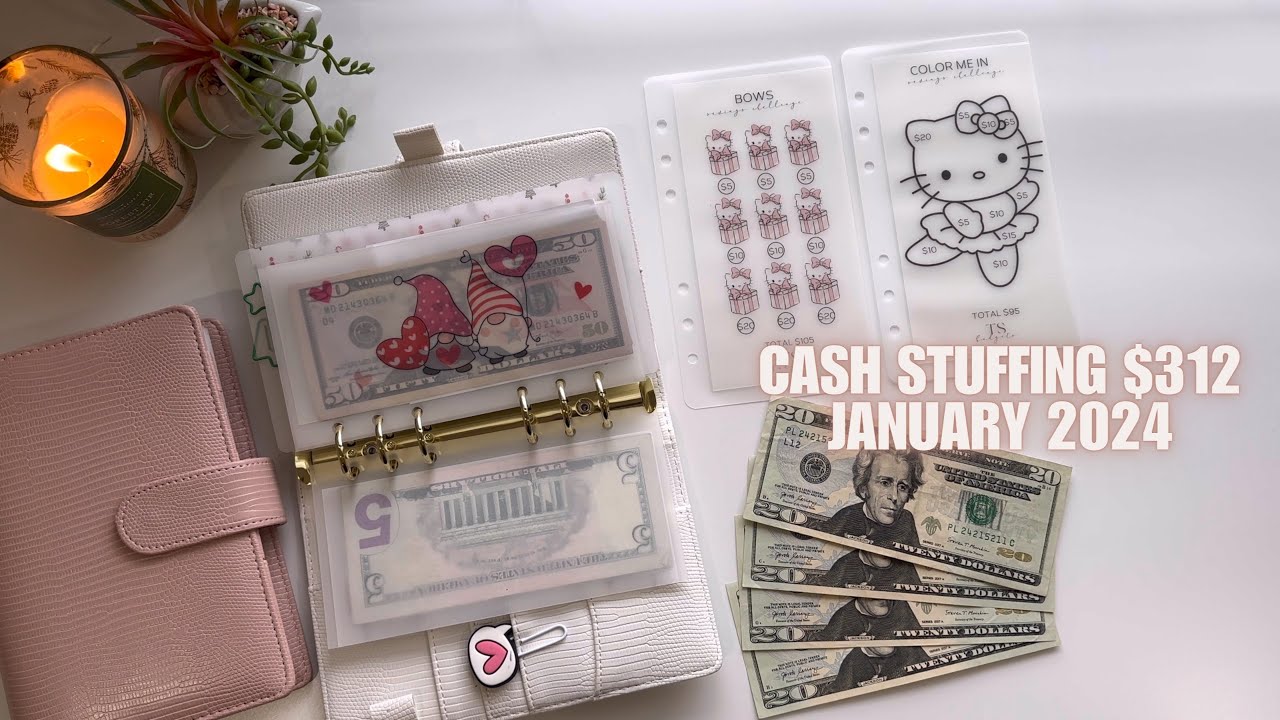 Cash Envelope Stuffing | January 2024 🩷