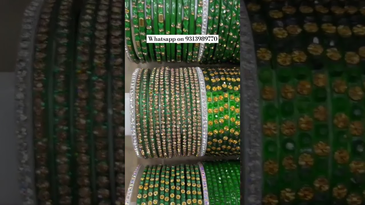 beautiful combo set of green bangles 🎀 