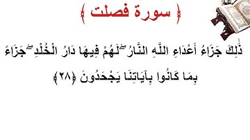 سورة فصلت الأية 28