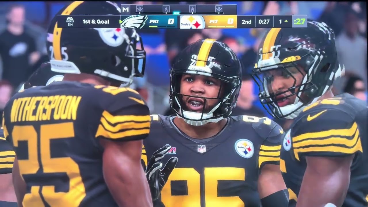 Eagles vs Steelers madden 22 full game 1 minute quarters Super Bowl LVI