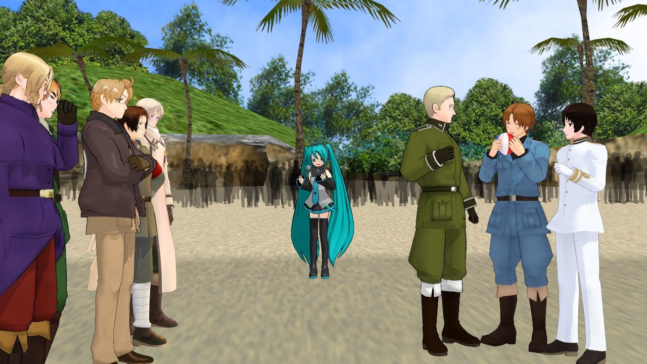 【APヘタリアMMD寸劇】ゆっくりで夏休み？後編