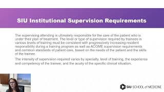 Supervision of Residents 2025 | Part 1
