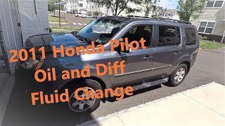 2009-2015 Honda Pilot oil and differential fluid change