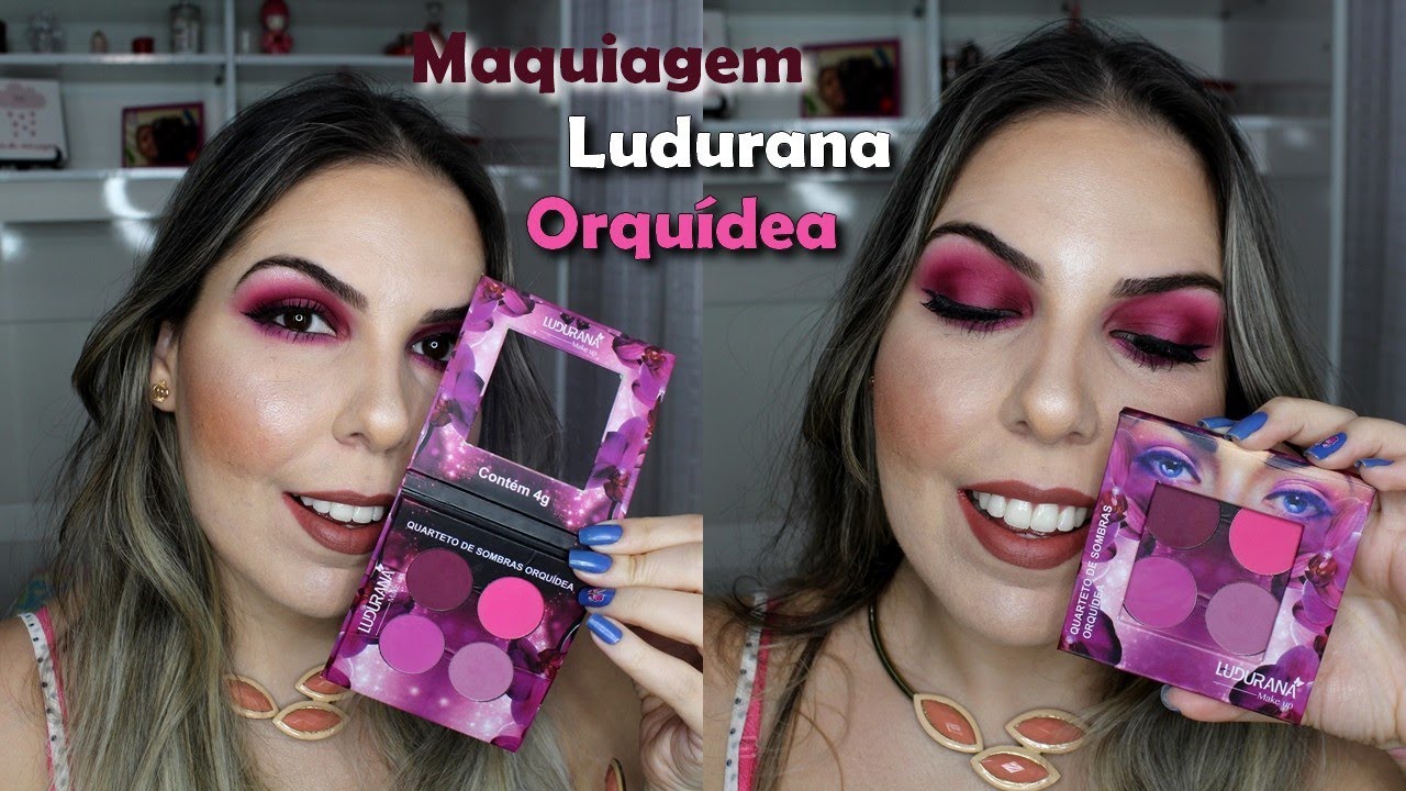 Maquiagem Orquídea com paleta Ludurana - Por Daniela Castro - YouTube