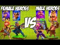 Male Heroes Vs Female Heroes | Heroes Tournament | Clash of clans Funny Gameplay