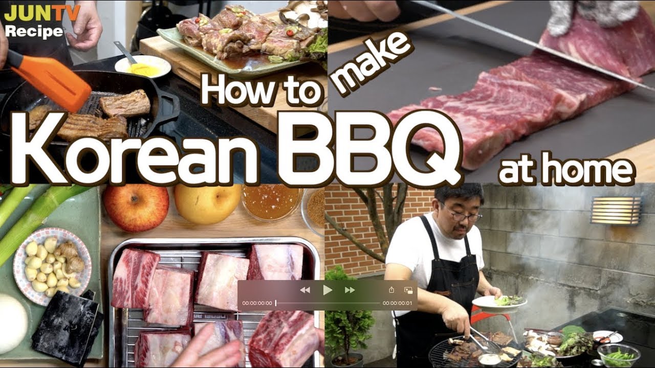 How to make Korean BBQ at home Grilled beef short ribs & BBQ sauce
