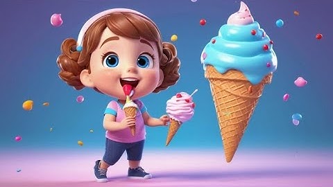 Ice Cream Colors & Counting Fun | Learning Song for Kids | Count and Learn Colors with Scoops