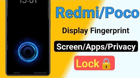 MIUI 14 in display fingerprint settings redmi/poco | apps lock with display fingerprint