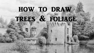How to Draw Landscapes, Trees, Foliage, Graphite Pencil Drawing Tips