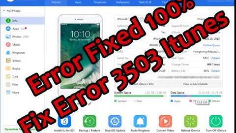 How to Fix ITunes Error 3503 IOS 11 Update and Restore