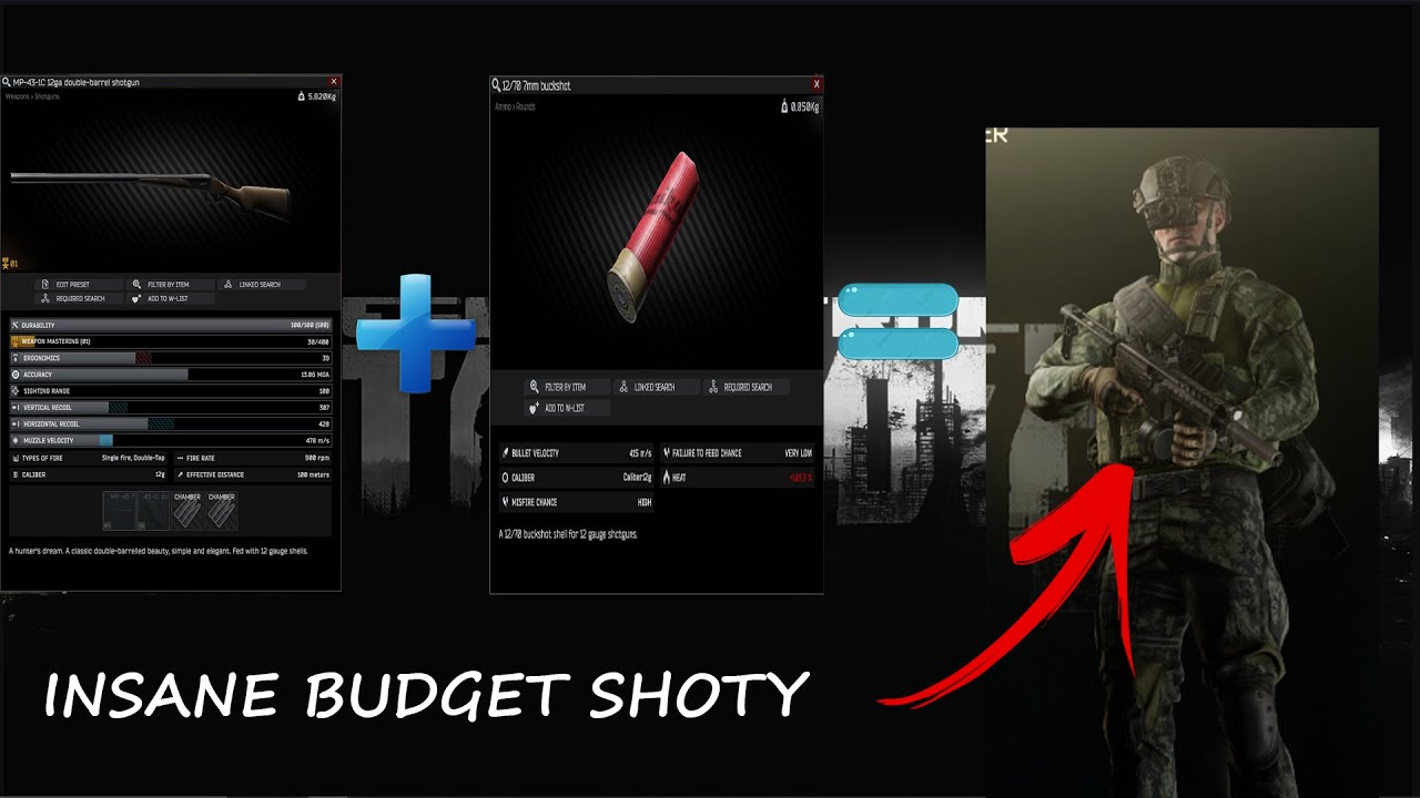 12/70 BUCKSHOT SHOTGUN IS GOOD? TARKOV CLIPS YouTube