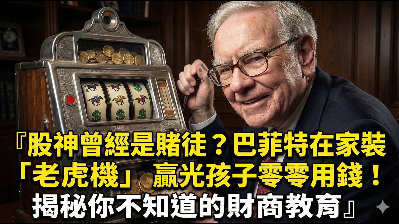 股神曾經是賭徒？巴菲特在家裝「老虎機」贏光孩子零用錢！揭秘你不知道的財商教育 #巴菲特 #華倫巴菲特 #價值投資 #複利效應 #查理蒙格 #波克夏 #財商教育 #投資理財 #人生哲學 #股神