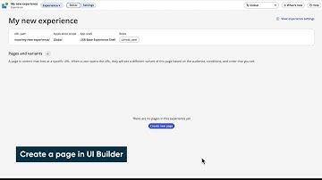 UI Builder | Create a page