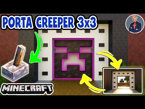 MINECRAFT: #1 COME FARE UNA PORTA A FORMA DI CREEPER 3x3 SU MINECRAFT (PS4 SWITCH XBOX PE BEDROCK)