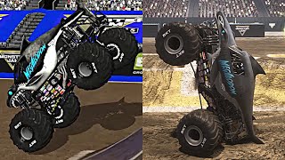 MEGALODON Overcast - Best Freestyle Moments and Crayz Saves from Monster Jam Games